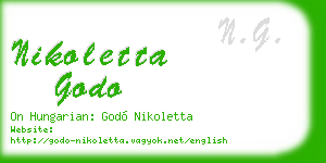 nikoletta godo business card