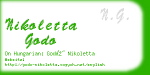 nikoletta godo business card